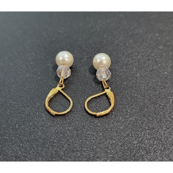 Vintage Lisner Pearl Like Thermoset Bracelet with Faux Pearl Earrings - Picture 7 of 9